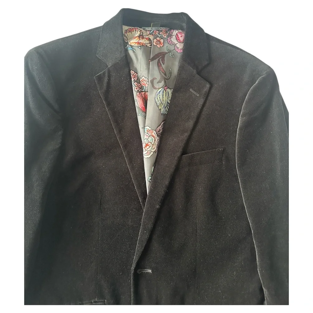 Craft & Soul | Men’s Fremont Slim-Fit Stretch Velvet Black Blazer | Size 38R EUC